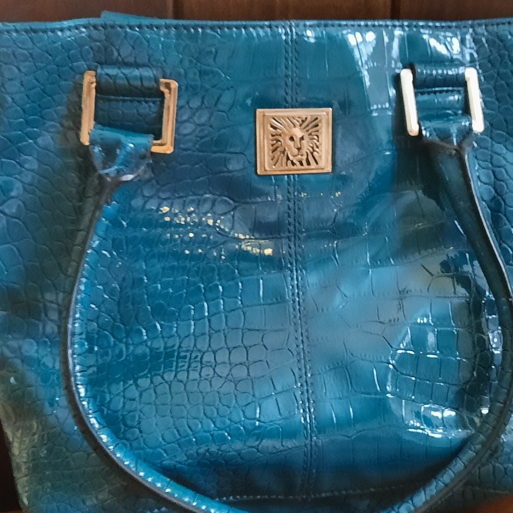 Ann Klein Hand Bag, Turquoise